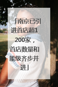 南京已引进首店超1200家，首店数量和能级齐步并进