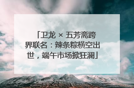 卫龙 × 五芳斋跨界联名：辣条粽横空出世，端午市场掀狂澜