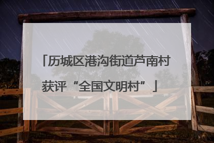 历城区港沟街道芦南村获评“全国文明村”