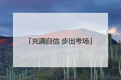 充满自信 步出考场