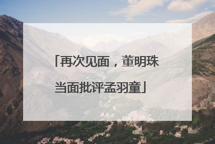 再次见面，董明珠当面批评孟羽童