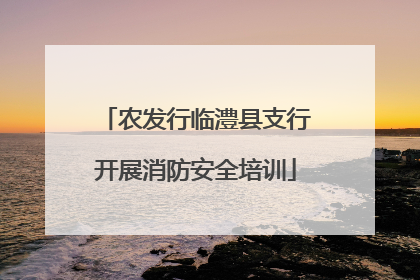 农发行临澧县支行开展消防安全培训