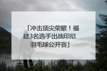 冲击顶尖荣耀！福建3名选手出战印尼羽毛球公开赛
