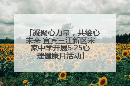 凝聚心力量，共绘心未来 宜宾三江新区宋家中学开展5·25心理健康月活动
