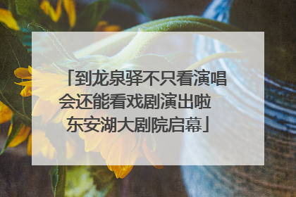 到龙泉驿不只看演唱会还能看戏剧演出啦 东安湖大剧院启幕