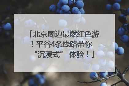 北京周边最燃红色游！平谷4条线路带你 “沉浸式” 体验！