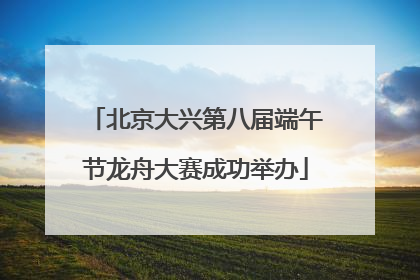 北京大兴第八届端午节龙舟大赛成功举办