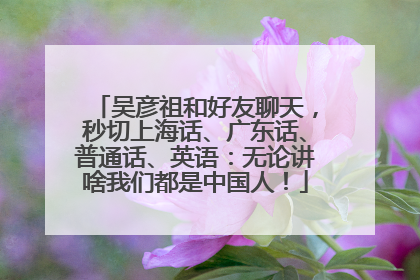 吴彦祖和好友聊天，秒切上海话、广东话、普通话、英语：无论讲啥我们都是中国人！
