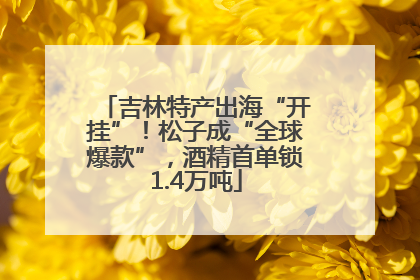 吉林特产出海“开挂”！松子成“全球爆款”，酒精首单锁1.4万吨