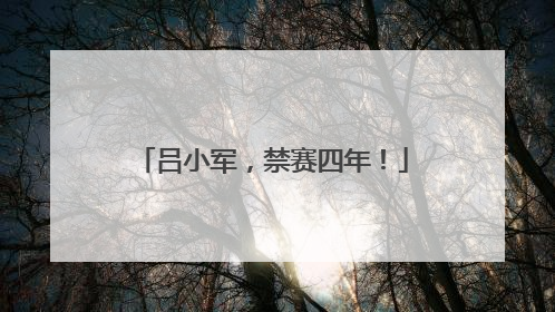 吕小军，禁赛四年！