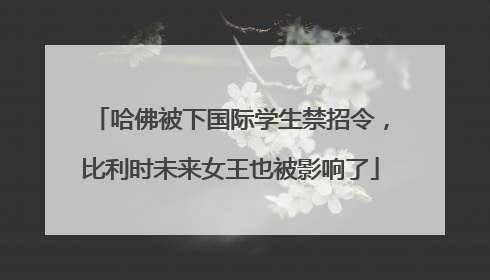 哈佛被下国际学生禁招令，比利时未来女王也被影响了
