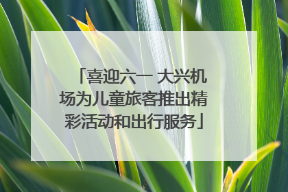 喜迎六一 大兴机场为儿童旅客推出精彩活动和出行服务