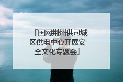 国网荆州供司城区供电中心开展安全文化专题会