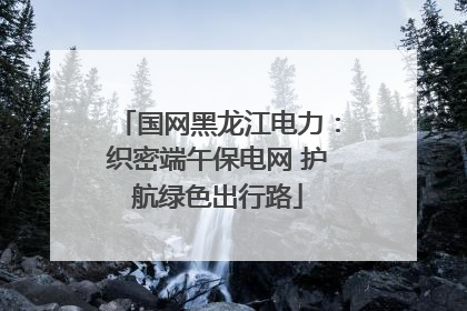 国网黑龙江电力：织密端午保电网 护航绿色出行路