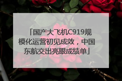 国产大飞机C919规模化运营初见成效，中国东航交出亮眼成绩单