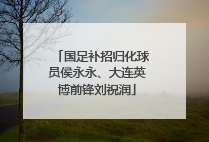国足补招归化球员侯永永、大连英博前锋刘祝润