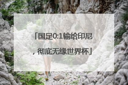国足0:1输给印尼，彻底无缘世界杯