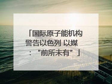 国际原子能机构警告以色列 以媒：“前所未有”