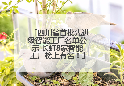 四川省首批先进级智能工厂名单公示 长虹8家智能工厂榜上有名！