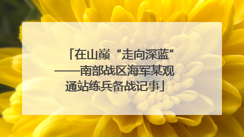在山巅“走向深蓝”——南部战区海军某观通站练兵备战记事