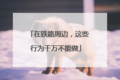 在铁路周边，这些行为千万不能做
