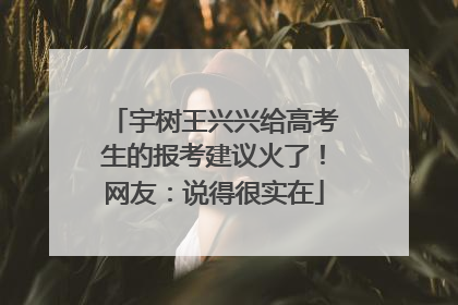 宇树王兴兴给高考生的报考建议火了！网友：说得很实在