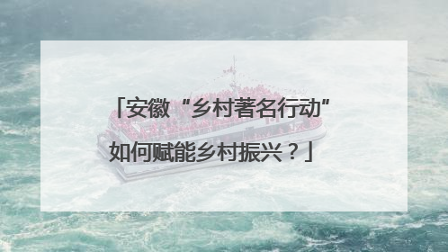 安徽“乡村著名行动”如何赋能乡村振兴？
