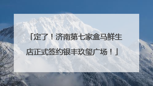 定了！济南第七家盒马鲜生店正式签约银丰玖玺广场！