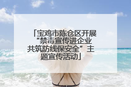 宝鸡市陈仓区开展“禁毒宣传进企业 共筑防线保安全”主题宣传活动