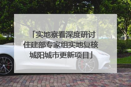 实地察看深度研讨 住建部专家组实地复核城阳城市更新项目