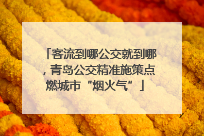 客流到哪公交就到哪，青岛公交精准施策点燃城市“烟火气”