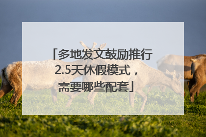 多地发文鼓励推行2.5天休假模式，需要哪些配套