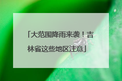 大范围降雨来袭！吉林省这些地区注意