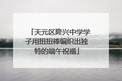 天元区隆兴中学学子用扭扭棒编织出独特的端午祝福