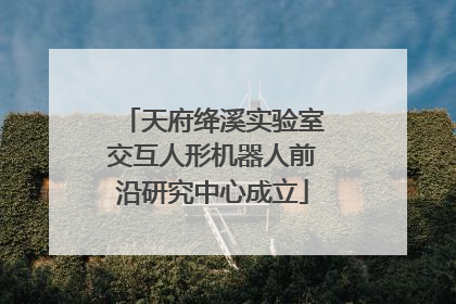 天府绛溪实验室交互人形机器人前沿研究中心成立