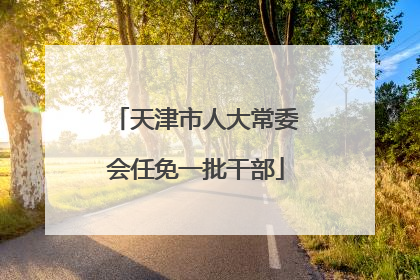 天津市人大常委会任免一批干部
