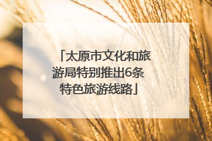 太原市文化和旅游局特别推出6条特色旅游线路