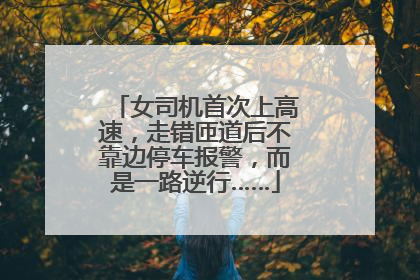 女司机首次上高速，走错匝道后不靠边停车报警，而是一路逆行……