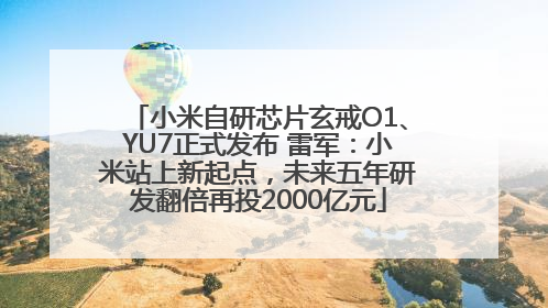 小米自研芯片玄戒O1、YU7正式发布 雷军：小米站上新起点，未来五年研发翻倍再投2000亿元