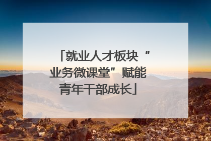 就业人才板块“业务微课堂”赋能青年干部成长