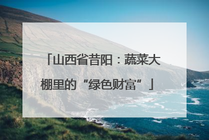山西省昔阳：蔬菜大棚里的“绿色财富”