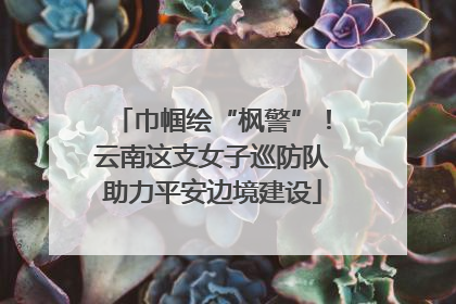 巾帼绘“枫警”！云南这支女子巡防队助力平安边境建设
