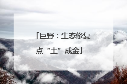 巨野：生态修复点“土”成金