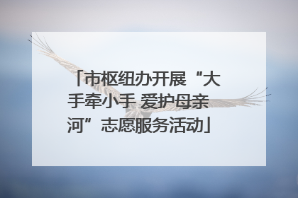 市枢纽办开展“大手牵小手 爱护母亲河”志愿服务活动