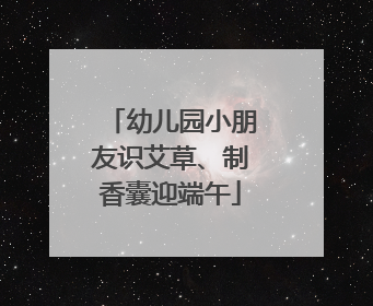 幼儿园小朋友识艾草、制香囊迎端午