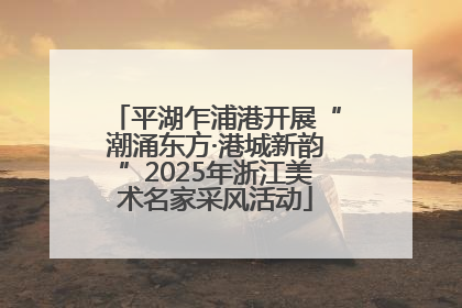 平湖乍浦港开展“潮涌东方·港城新韵”2025年浙江美术名家采风活动
