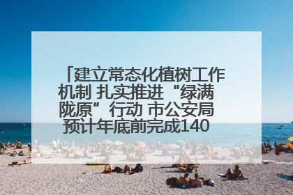 建立常态化植树工作机制 扎实推进“绿满陇原”行动 市公安局预计年底前完成1402亩绿化任务