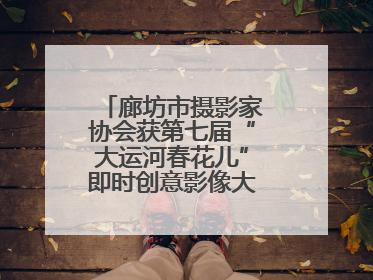 廊坊市摄影家协会获第七届“大运河春花儿”即时创意影像大赛优秀组织奖