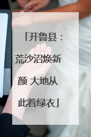 开鲁县：荒沙沼焕新颜 大地从此着绿衣