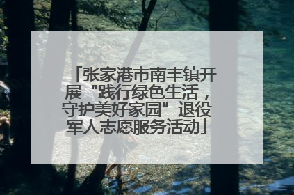 张家港市南丰镇开展“践行绿色生活，守护美好家园”退役军人志愿服务活动